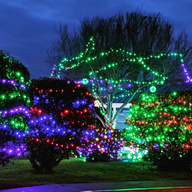 12 متر 100 المصابيح أنبوب إضاءة خارجية مضادة للماء أنبوب الجنية أضواء 8 طرق مع التحكم عن بعد الديكور لحديقة عيد الميلاد