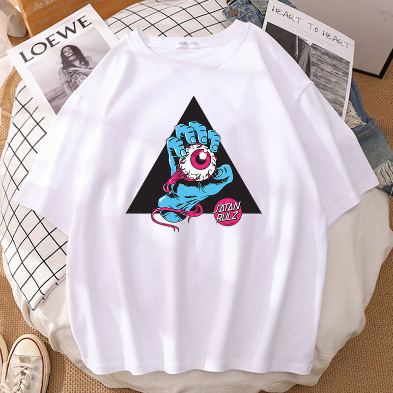 Satan Rulz Grappige Afdrukken Man T-shirt Eenvoud Fit T-shirts Comfortabele S-Xxxl Tshirt Creativiteit Hoge Kwaliteit Mens Streetwear