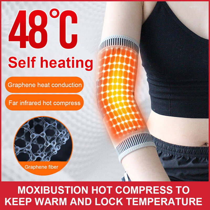 Fascia per massaggiatore a gomito gomito autoriscaldante gomito autoriscaldante cintura in tormalina termica assistenza sanitaria del braccio