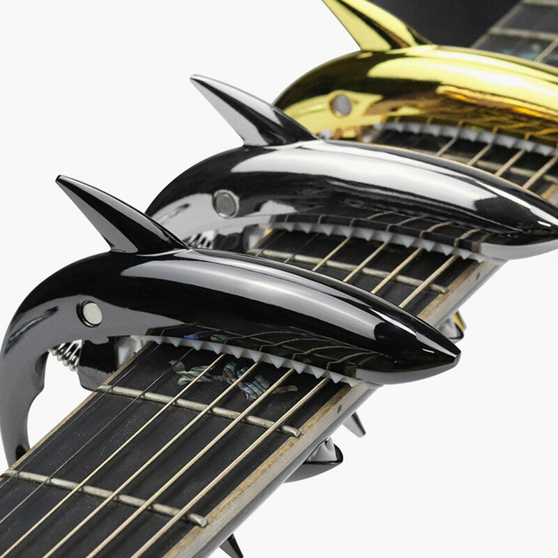 Zinc Alloy Guitar Tuning Clip Guitar Shark Capo Metal Clip for Acoustic Guitar