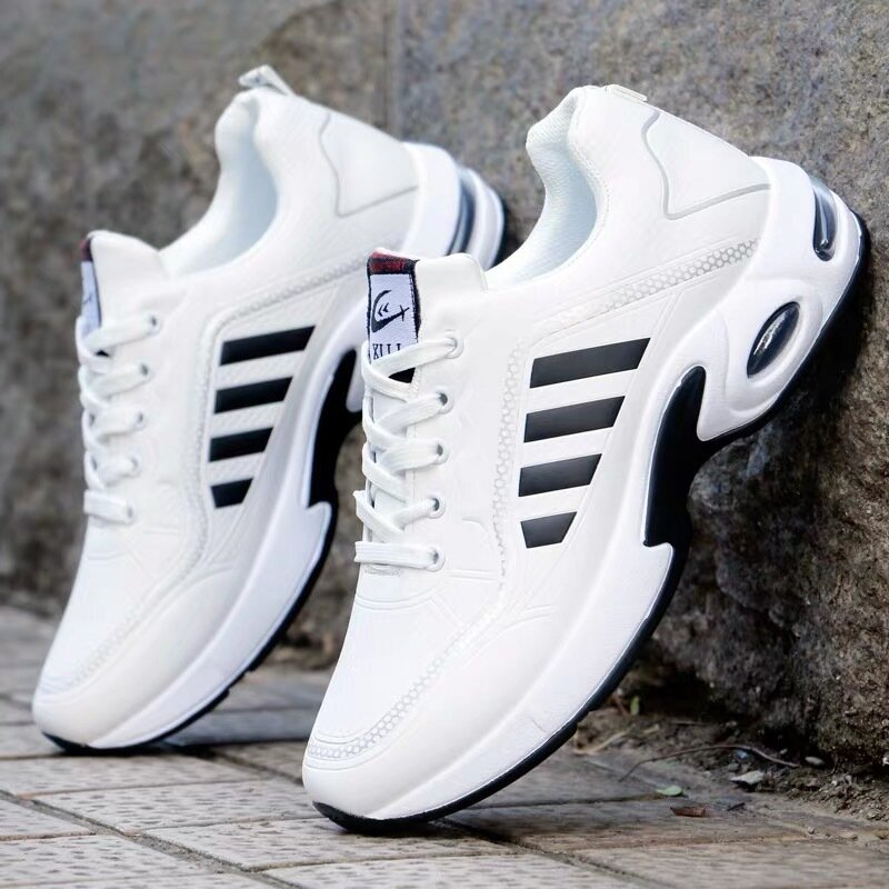2021 novos homens casuais sapatos esportivos couro artificial rendas-up homens confortáveis tênis de caminhada tenis masculino zapatillas hombre