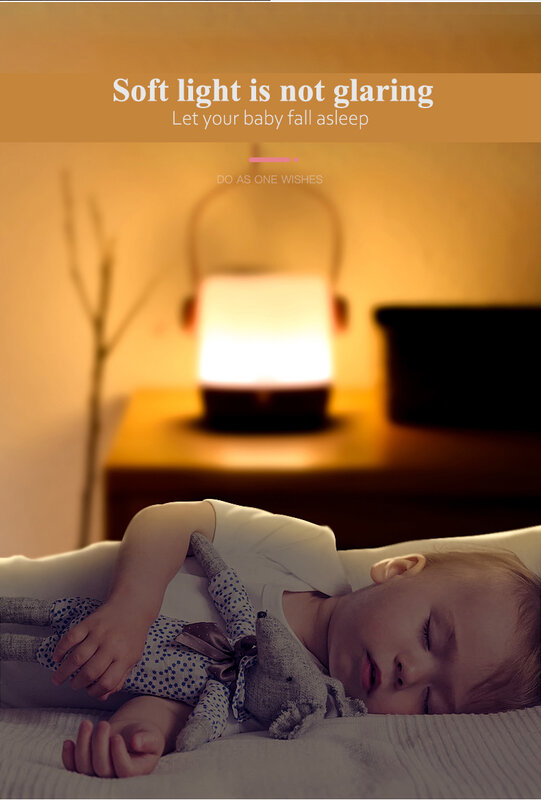 Panasonic Tubuh Sensor Malam Lampu USB Isi Ulang Lampu Anak Kamar Tidur Samping Tempat Tidur Perawatan Bayi Lampu Anak-anak Menyusui Lampu