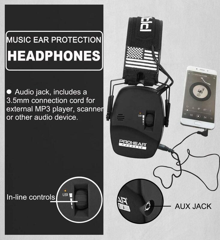 Caça tático earmuffs proteção auditiva de tiro eletrônico fone de ouvido proteção para a caça amplificação som nr22db
