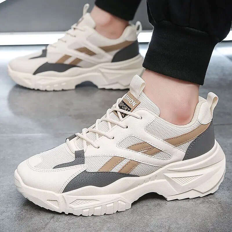 2021 Men New Autumn Tennis Basketball Platform Trend Breathable Mesh Sneakers Male Casual Running Vulcanize Big Size Sport Shoes