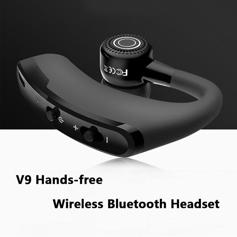 V9 TWS słuchawki Bluetooth słuchawki bezprzewodowe zestaw głośnomówiący biznesowe zestawy słuchawkowe z mikrofonem napęd połączenie słuchawka sportowa dla smartfonów