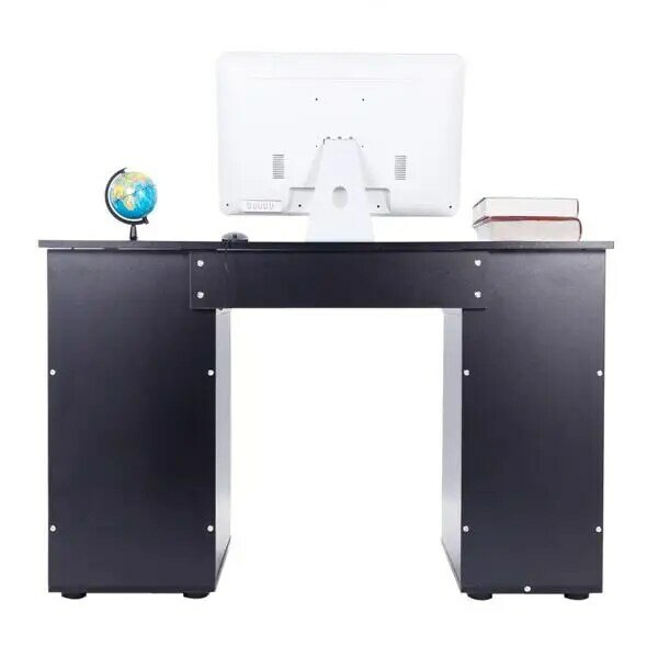 คอมพิวเตอร์เดสก์ท็อปโต๊ะทำจากMDFขนาด15มม.แบบพกพา1Pcประตูและ3Pcsลิ้นชักสำนักงานศึกษาโต๊ะสีดำ