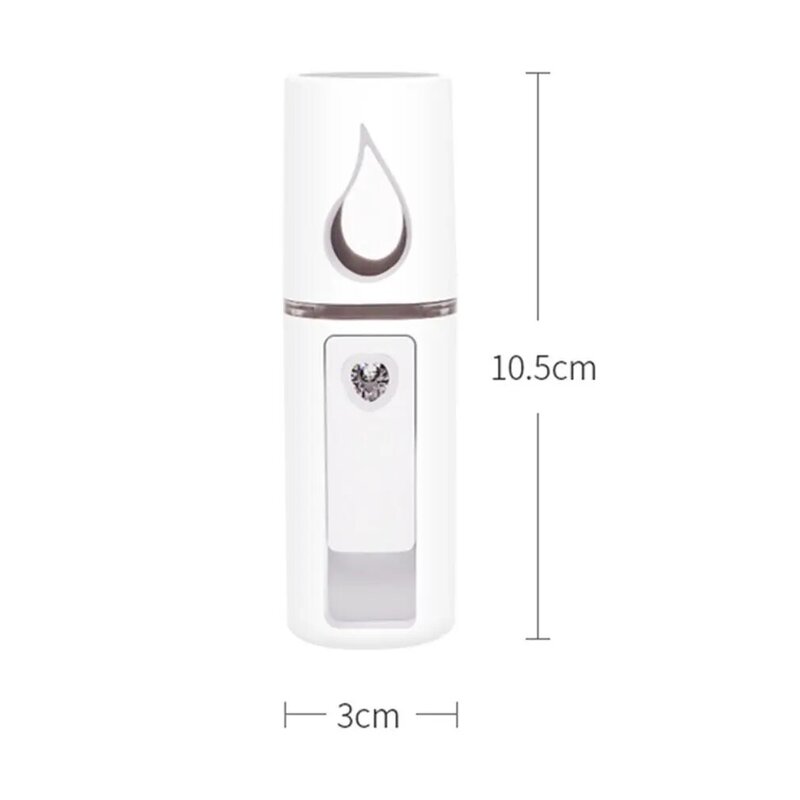 Portátil pequeno umidificador usb recarregável handheld medidor de água carregamento mini vapor rosto umidificador com/sem espelho