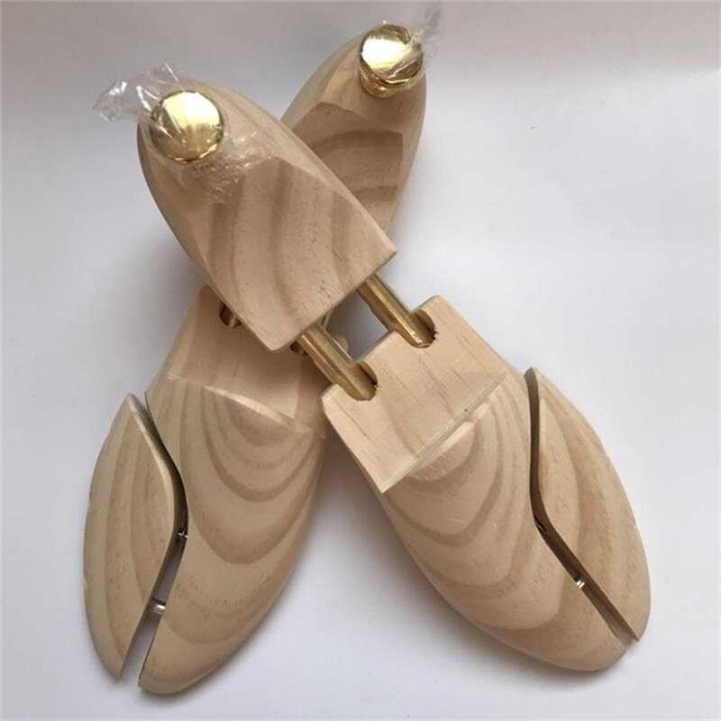 Albero di scarpe da uomo regolabile in legno di pino della nuova zelanda a molla in legno massello di alta qualità a doppio tubo