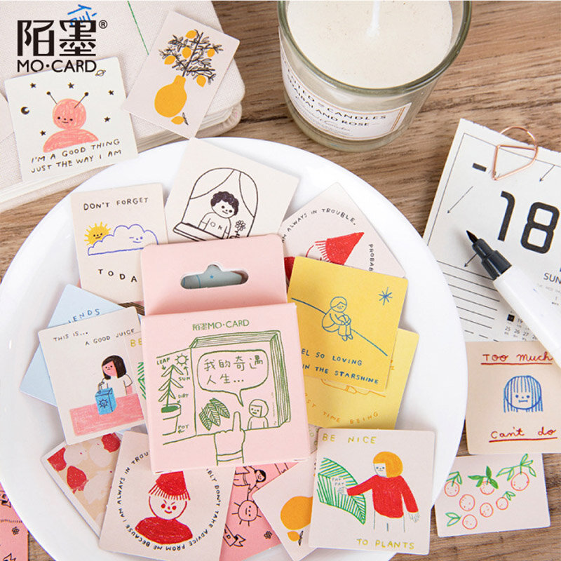 46Pcs Cute Cartoon Graffiti Aesthetic Stickers Decorative Scrapbooking Diary Planner Phone Label  Stationery Stickers for Kid