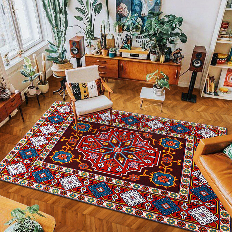 HAZY Bohemia Rugs and Carpets for Home Living Room Bed Room Floor Carpets Foot Pad Bedroom Study Room Floor Rugs Prayer Mattress