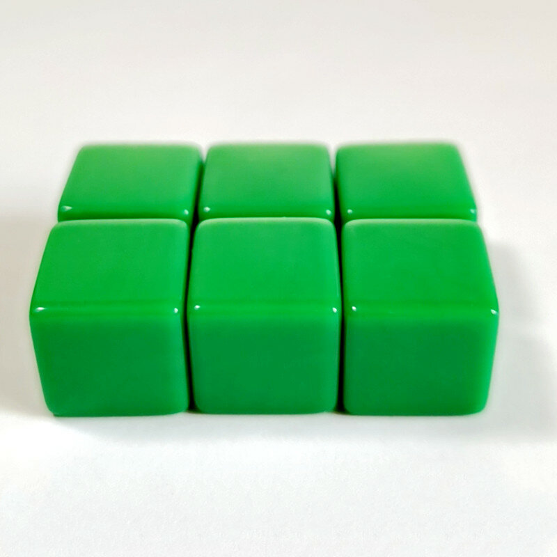 Ensemble de dés à 6 faces de 5 pièces couleurs vert foncé 16 mm pour