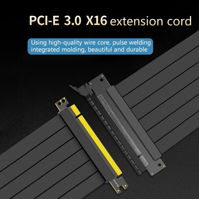 Full Speed 3.0 PCIE X16สายกราฟิกสายเคเบิล PCI Express Riser ป้องกัน Extender Antijam สำหรับ GPU