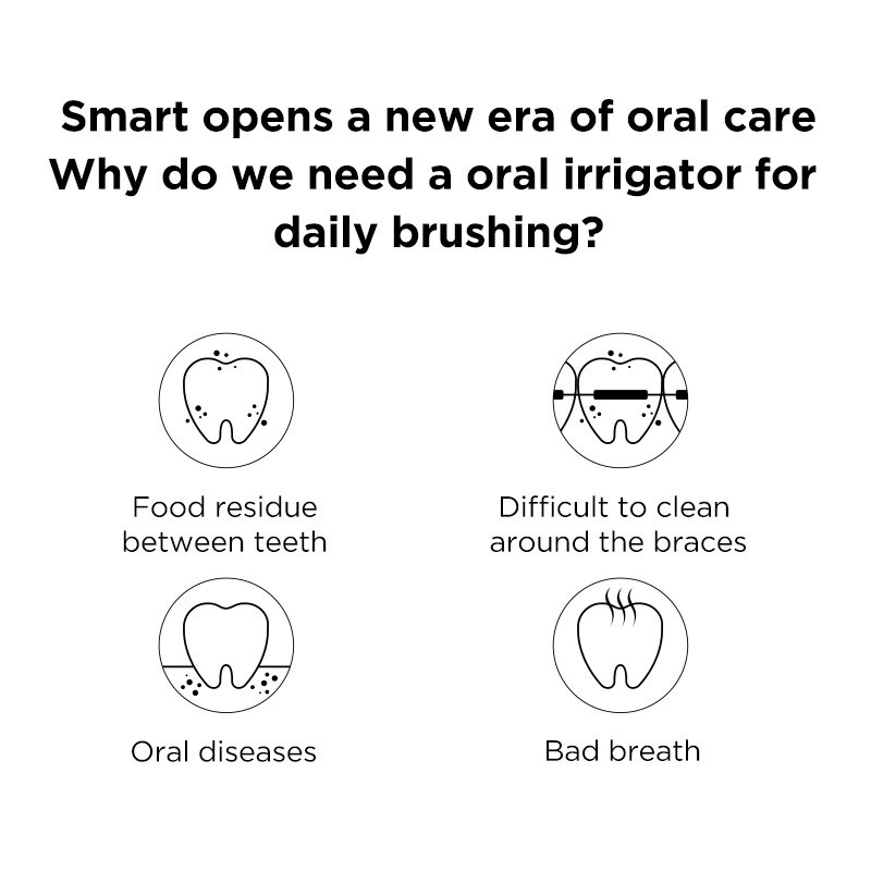 Oclean w1 irrigador oral sem fio água flosser dentes mais limpo recarregável dental jato de água 30ml tanque volume portátil viagem