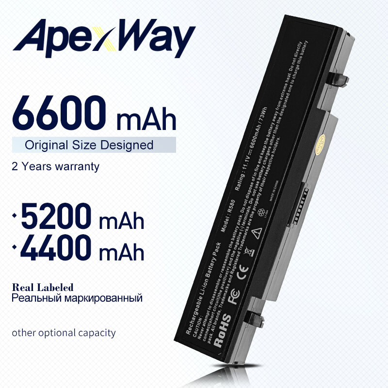 ApexWay batteria per Samsung R520 R522 R525 R528 R540 R580 R610 R620 R718 R720 R728 R730 R780 RC410 RC510 RC530 RC710 RF411