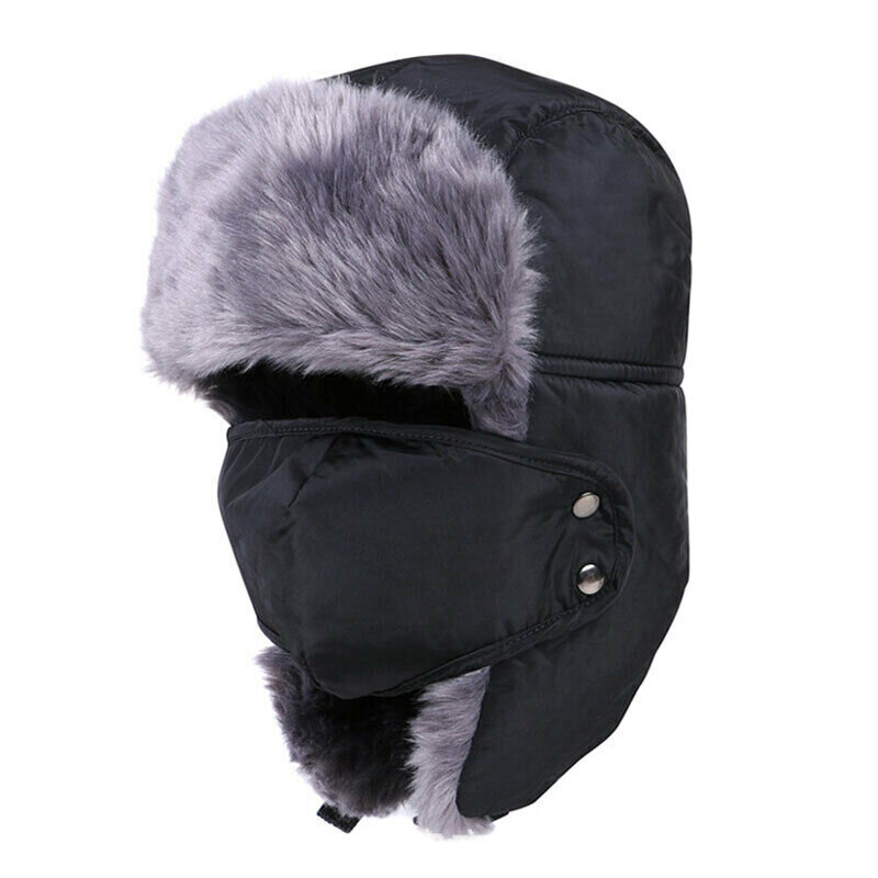 Inverno de pelúcia chapéus à prova de frio orelha quente boné ao ar livre à prova de vento grosso quente neve masculino ciclismo boné nyz shop
