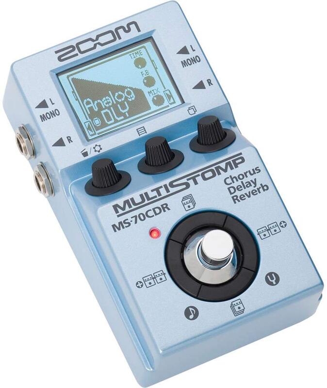 Zoom multistop chorus retard et pédale inverse (zms70cdr), pédale de guitare portable