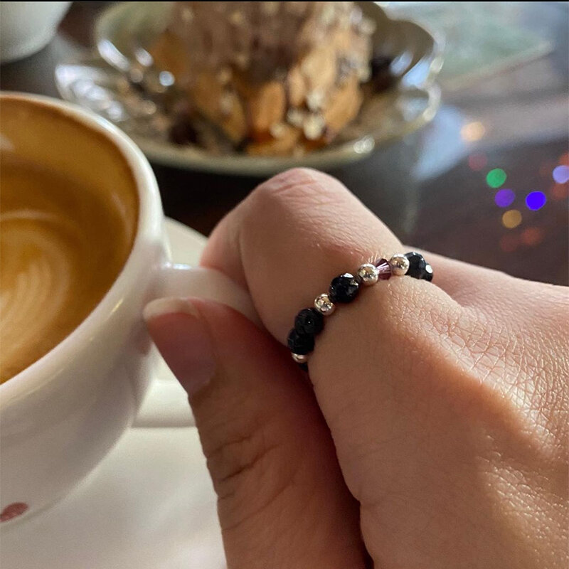 Mode Amethyst Labradorit Batu Alam Cincin Perhiasan untuk Wanita Romantis Pesta Ulang Tahun Hadiah Cincin Mode Cincin Grosir