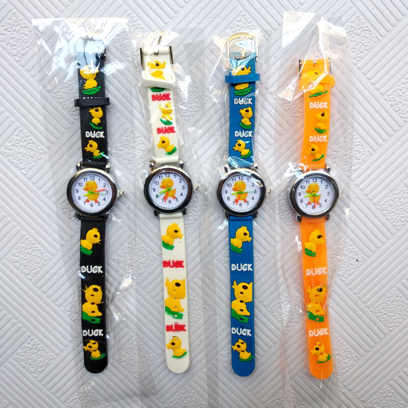 Montre-bracelet en silicone pour enfants, girafe 3D, canard, baleine de dessin animé, Design sport pour garçons et filles, horloge à Quartz, nouvelle collection