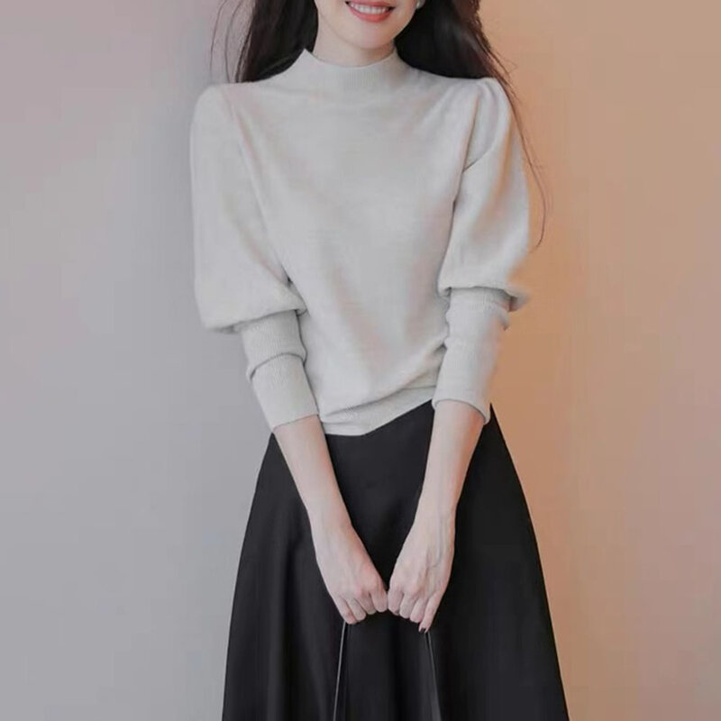Two Piece Set Women Skirt Casual Daily Outfit Japanes Temperament Knit Sweater And Black Midi Skirt Suit Autumn Ladies Clothes