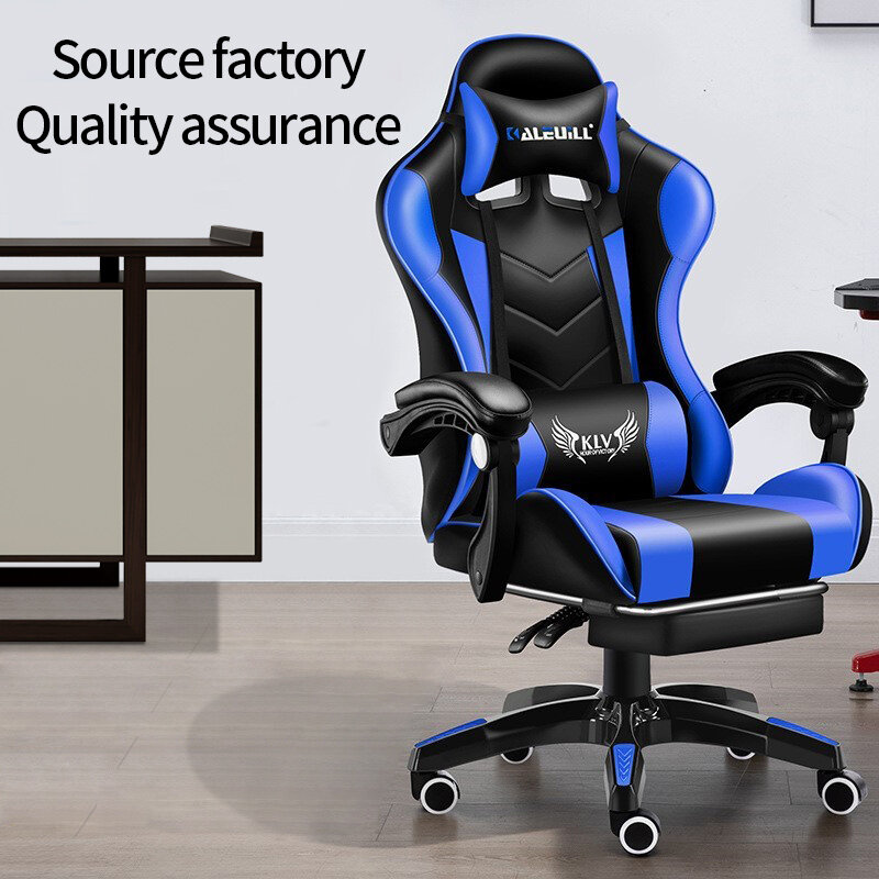 Massage Gaming Chair With Footrest Lift Up Game Chair Ergonomic Computer Chair Home Furniture With Lantern Sound RGB Chair