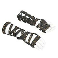 Steampunk Fighting Gloves Hollow Band Leather Rivet Skull Personality Fashion Unisex Gloves
