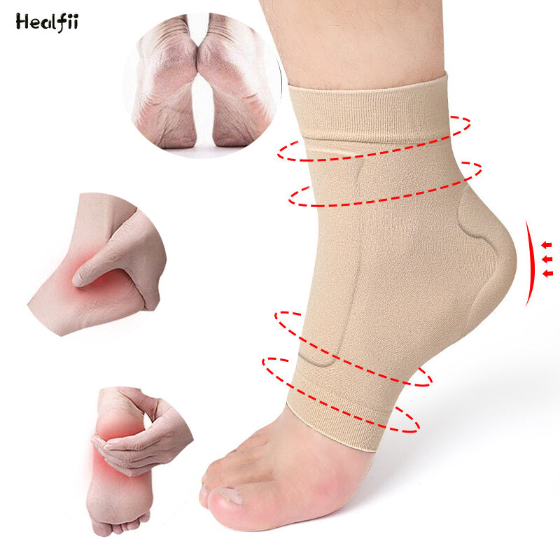 SEBS-Calcetines deportivos para hombre y mujer, calcetín con protección para el talón, antigrietas con manga, para correr