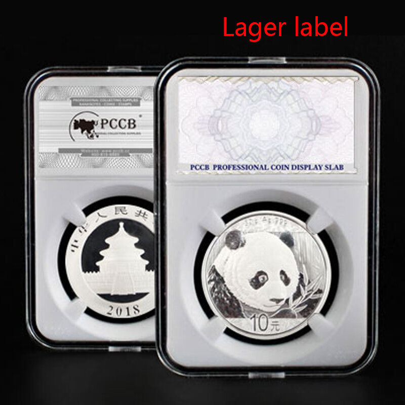 10 pezzi dimensioni 27mm-40mm identificazione graduata moneta DISPLAY lastra/lastre scatola di raccolta scatola di immagazzinaggio PCCB inserto di colore bianco