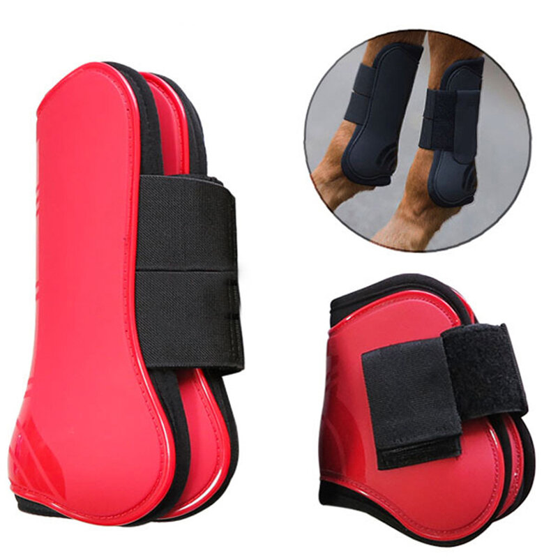2 Pairs Horse Tendon Fetlock Boots Equestrian Sports Jumping Legs Protection Boots Lightweight Horse Protective Gears Equipment