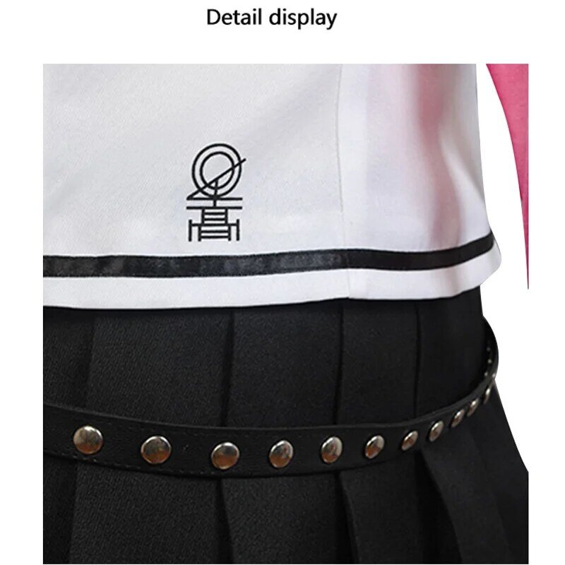 6 pçs jogo mioda ibuki cosplay traje danganronpa 2 peruca da mulher jk uniformes menina marinheiro terno halloween carnaval trajes perucas