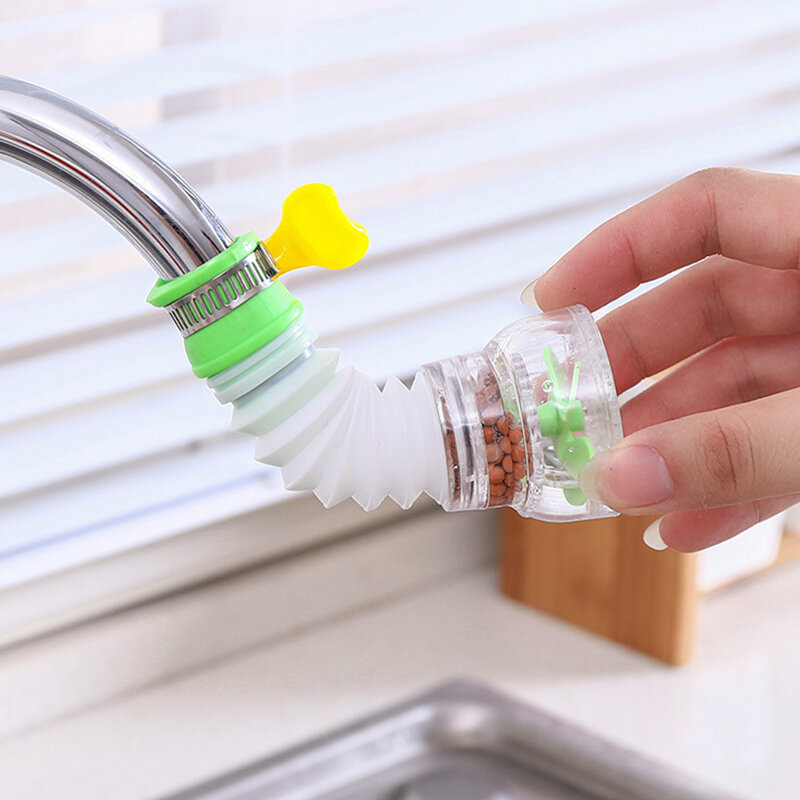 Torneira da cozinha à prova de respingo sprinkler interface filtro pode girar telescópica casa torneira de purificação de água bico de poupança de água