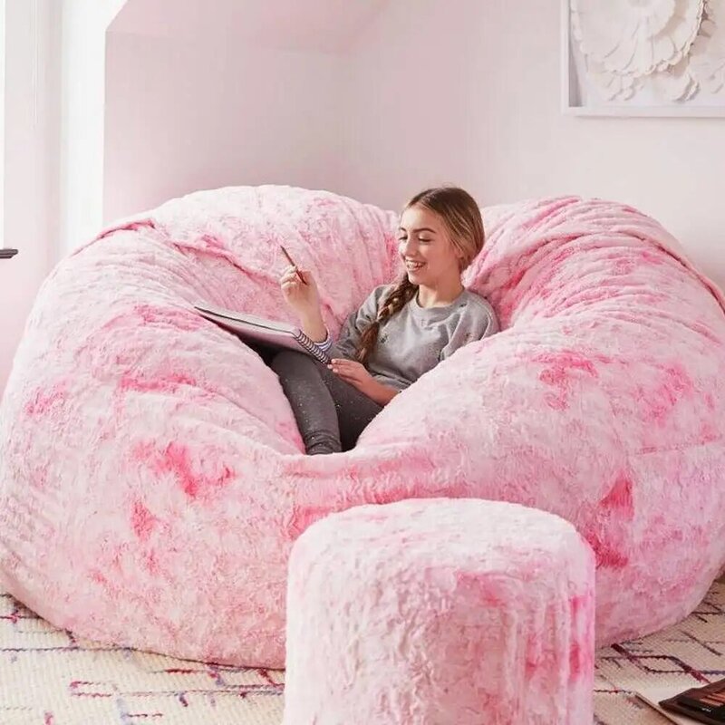 Bont Bean Bag Banken Faux Fur Sofa Woonkamer Sofa Bed Sac Voor Volwassen