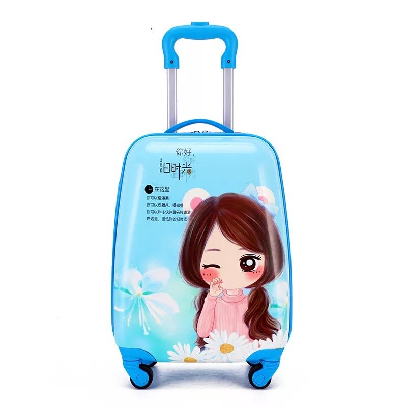 HOT new kids travel suitcase spinner wheels rolling luggage Carry ons Cabin trolley luggage bag Cute child gift bag case girls