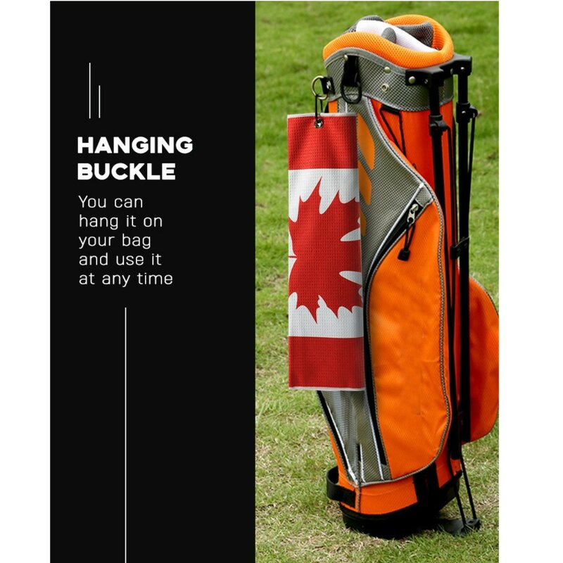 Handuk Golf Kanada Handuk Golf Handuk Pantai Bendera Kanada, Handuk Pantai Katun Cepat Kering Handuk Olahraga Sejuk Lembut