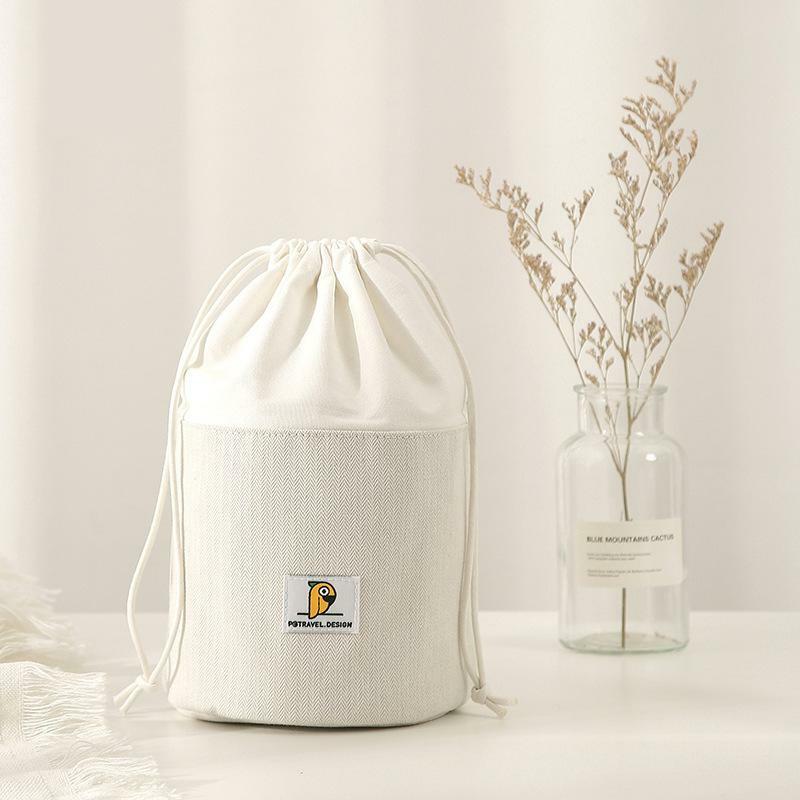 Fashion Cotton Bucket Bag Cosmetic Bag Large-capacity Drawstring Makeup Bag Women New Toiletry Bag Neceser Mujer Bag Organizer