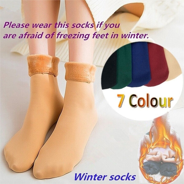 Winter Black Skin Seamless Sock Velvet Soft Boots Floor Sleeping Socks Warm Thicken Thermal Socks Wool Cashmere Snow Socks