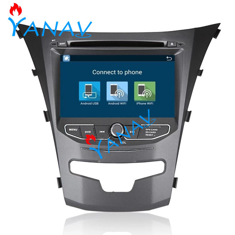 Sistema multimedia de pantalla táctil Vertical para coche reproductor de radio y vídeo para automóvil, HD, Android, para SsangYong korando, navegación GPS, carplay, 2018