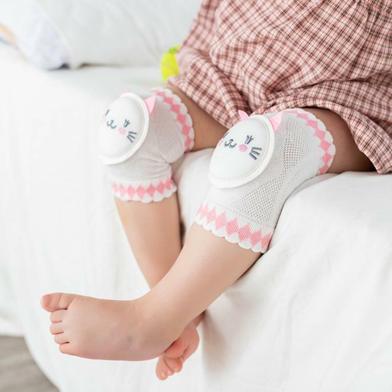 Coderas antideslizantes para niños pequeños, rodilleras de algodón con patrón bonito, Protector de seguridad, calentador de piernas