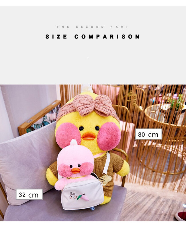 Korean Netred Wearing Hyaluronic Acid Little Yellow Duck Doll Ducks Lalafanfan Ducks Plush Soft Toys Ducks Doll Birthday