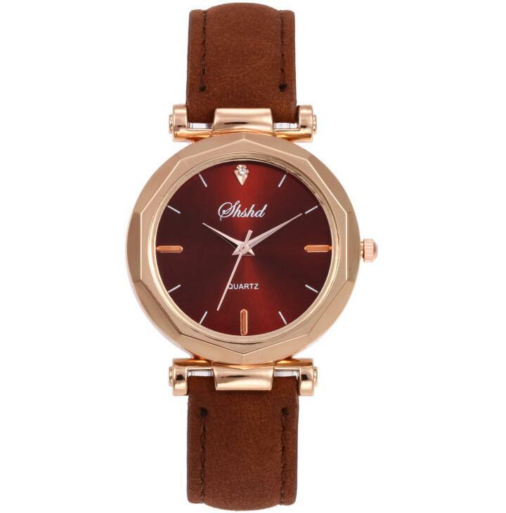 Reloj de cuarzo de cuero de marca de lujo para mujer pulsera de moda reloj de pulsera reloj femenino