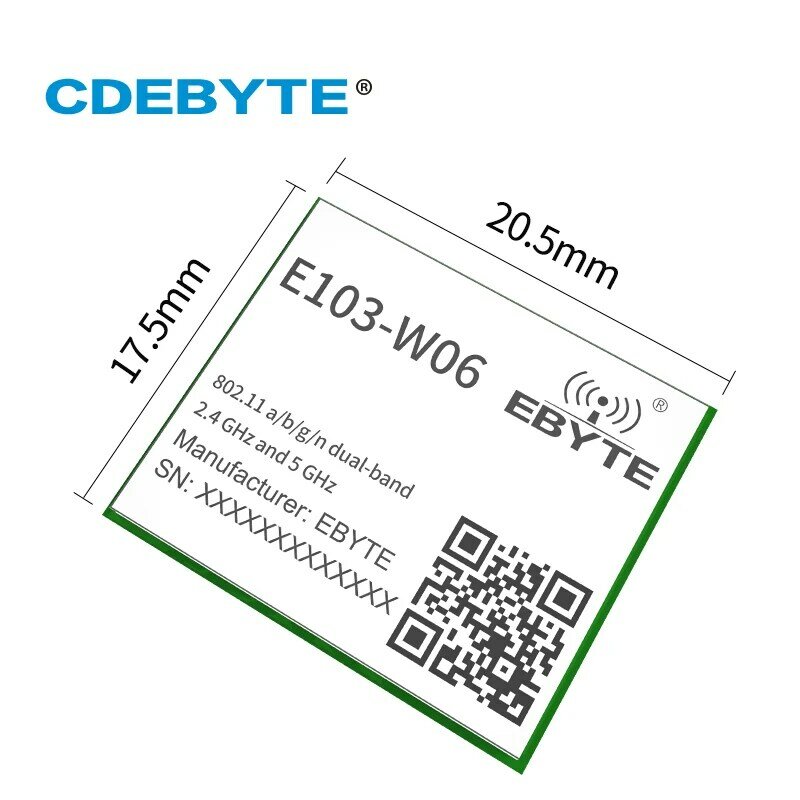 CC3235S 2.4/5G وحدة واي فاي تردد مزدوج 18dBm متوافق مع CC3235MODS CC3235MODSF IEEE802.11 a/b/g/n E103-W06 واي فاي