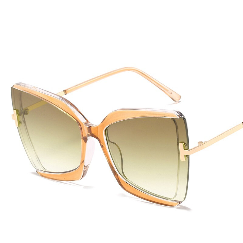 LONSY 빈티지 특대 사각형 사각형 선글라스 여성 럭셔리 브랜드 디자인 레트로 썬 안경 여성 Gafas Oculos De Sol
