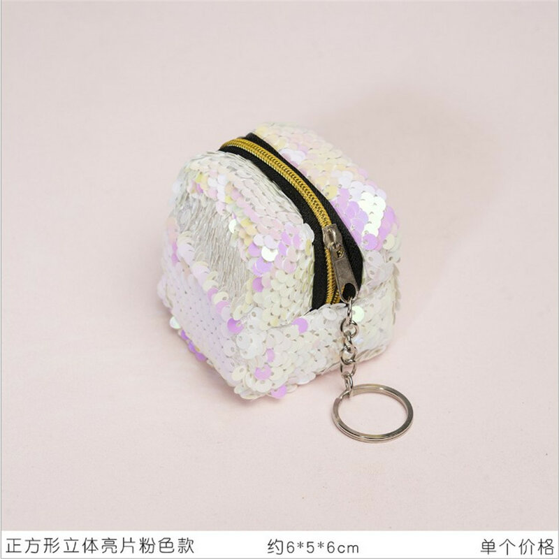 Mode femmes enfants paillettes porte-monnaie portefeuille fille fermeture éclair embrayage pièce écouteur paquet sac à main sac à main sacs pochette