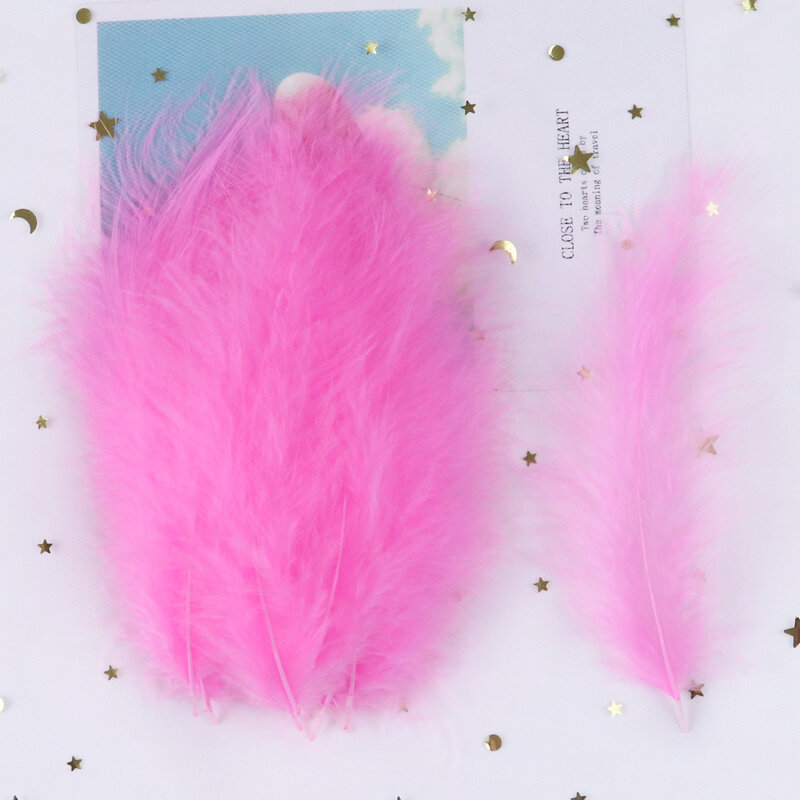 50pcs Fluffy Turkey Feather For Crafts 10-15cm Natural Marabou Plumes Wedding Dress Accessories Decorative Dream Catcher Feather