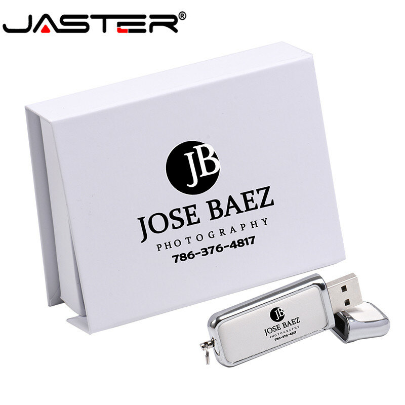 JASTER custom logo colour print leather usb 2.0 memory sticks flash drive pen drive 64GB 32GB 16GB 8GB 4GB company gift
