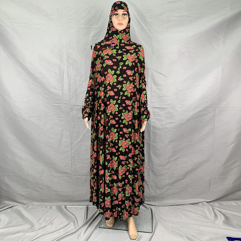 1 stücke Saudi Arabien Dubai Lange Gebet Kleid ISLAMISCHEN Weibliche Burka Kleidung Muslimischen Lose Abaya AfricaHijab In RAMADAN Frauen Kleider