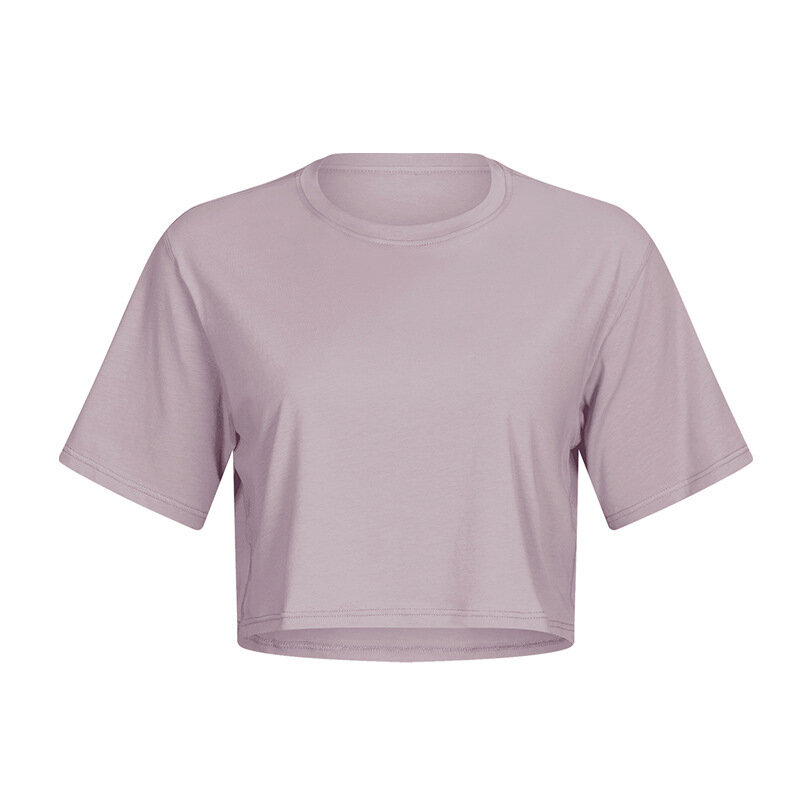 Solid Crop Shirts Yoga Kleding Vrouwen Buik Wit Top Sexy Vrouwen Sport Blootgesteld Navel Korte Mouwen Fitness t-shirt Zomer