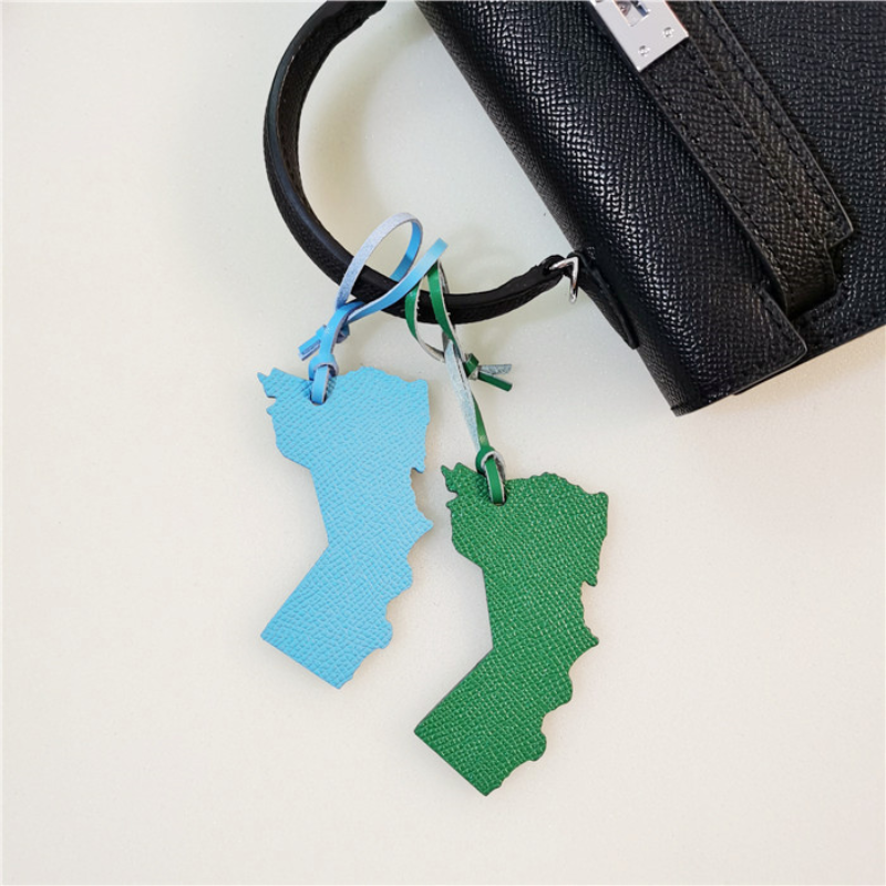Lederen Tas Charm Oman Kaart Tas Hanger Brief Vrouwelijke Tas Lederen Opknoping Sieraden Accessoires Tas Hanger