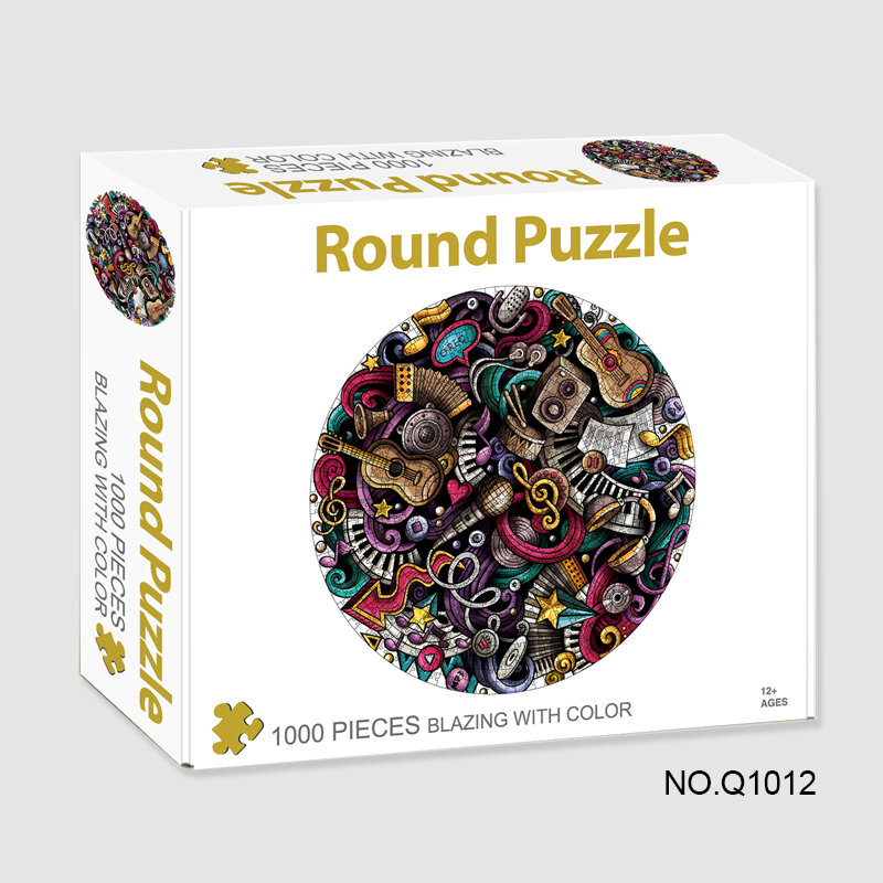 Quebra-cabeça 3d para adultos 500/1000 peças redonda terra lua nota quebra-cabeças com caixa de aprendizagem educacional brinquedos jogos para crianças