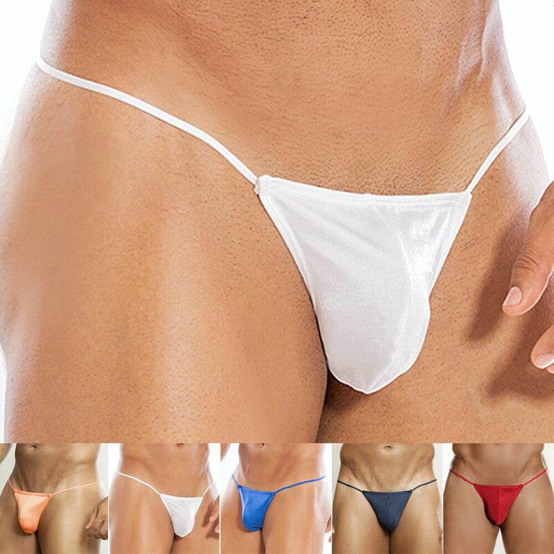 Mens Thongs Underwear Ultra Thin T Back G String Briefs Sexy Breathable Solid Lingerie Bulge Pouch Jockstrap Men Panties Thong
