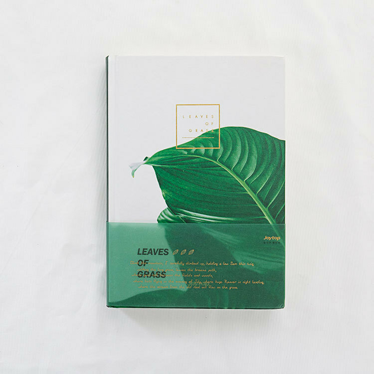 Joli bloc-notes avec couverture rigide, "feuilles d'herbe", pour Journal intime, Notebook, papeterie, cadeau gratuit, nouveauté 2021
